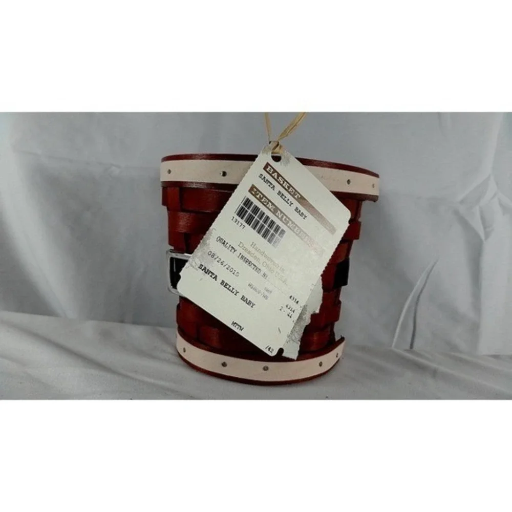 Longaberger Santa Belly Baby Basket Set - Basket and Protector - New‎